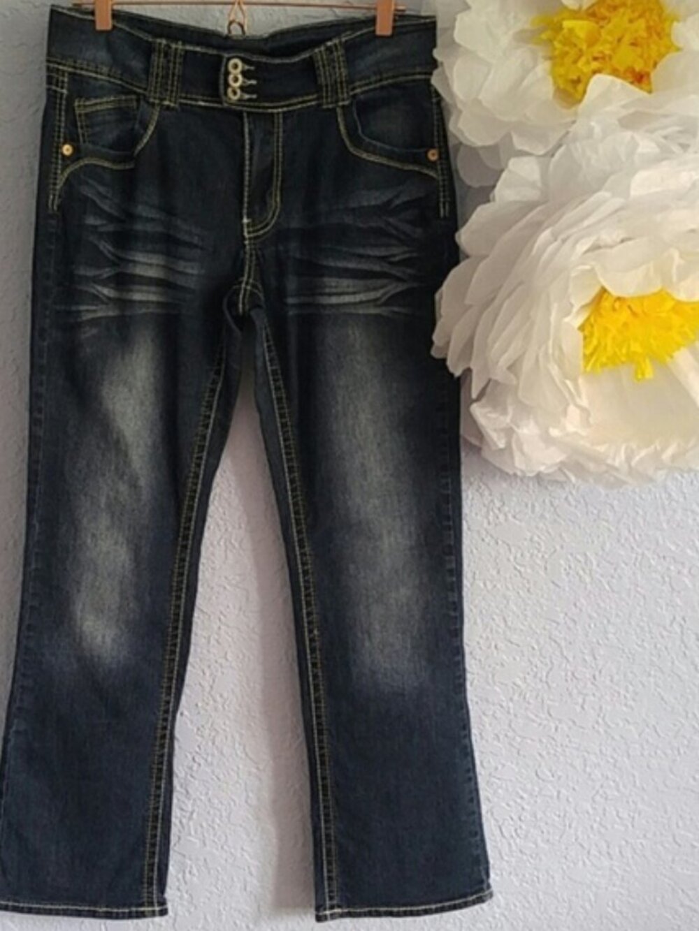 Angels Jeans SZ12 Y2K Vintage Dark Wash Boot Cut Cotton Jeans